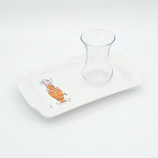 Samavar Tray with Persian Tea Cup