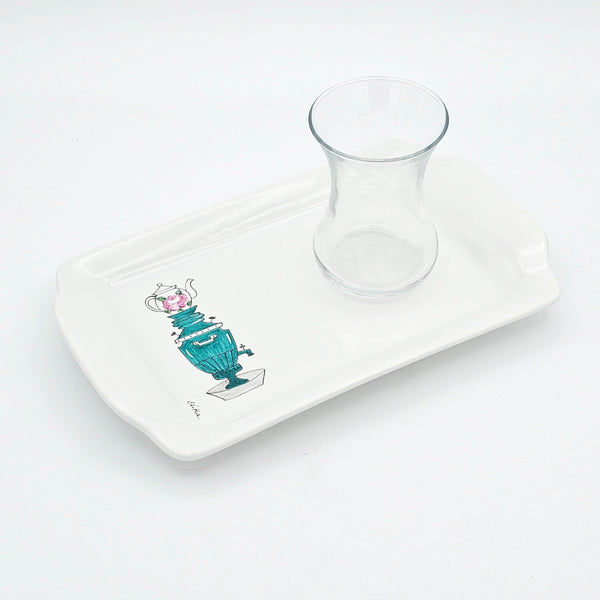 Samavar Tray with Persian Tea Cup