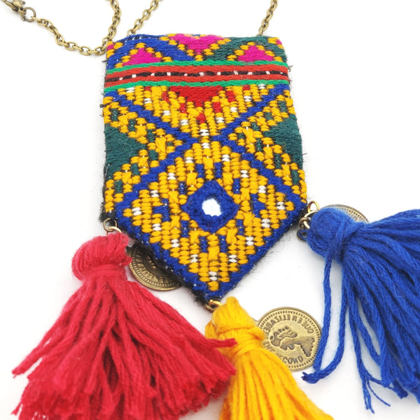 Vintage embroidery Necklace