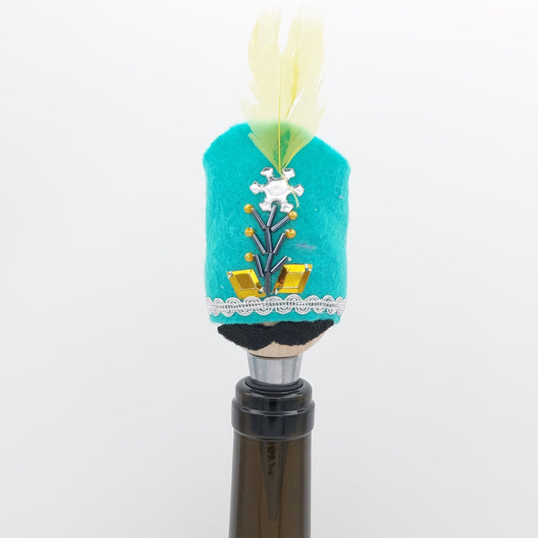 Blue Hat Qajar Character Bottle Stopper