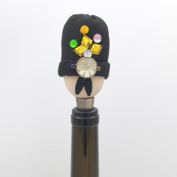 Black Hat Qajar Character Bottle Stopper