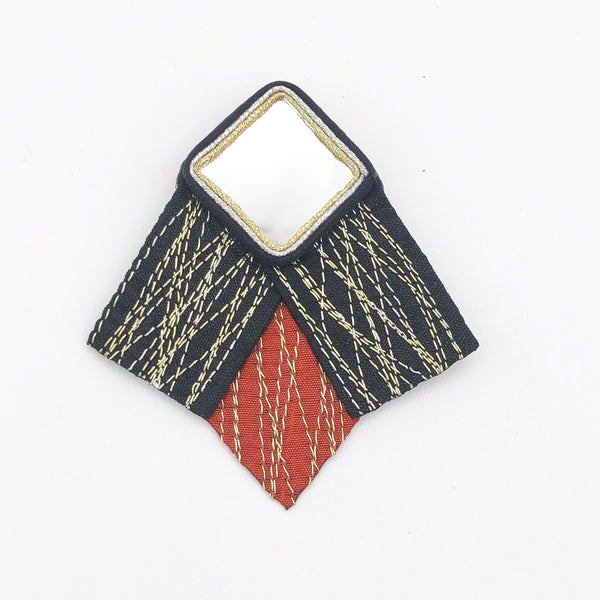 Diamond Jet Masouleh Brooch