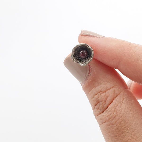 Small Silver Flower Earring