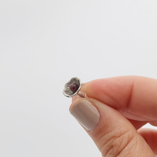 Small Silver Flower Earring