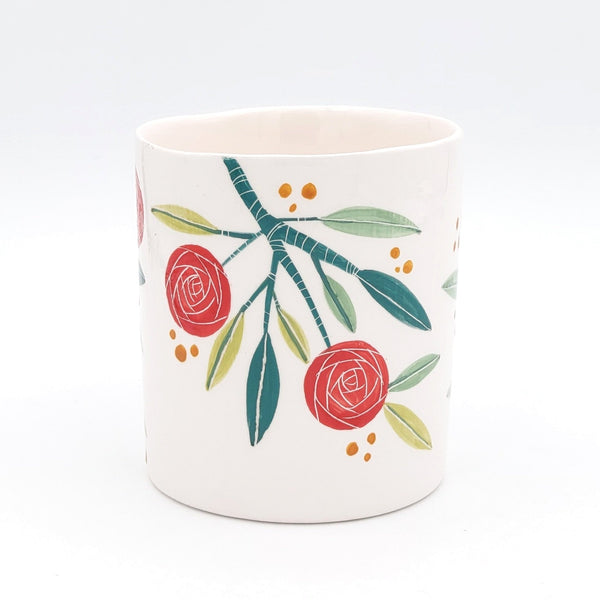 Purple Bird Ceramic Utensil Holder