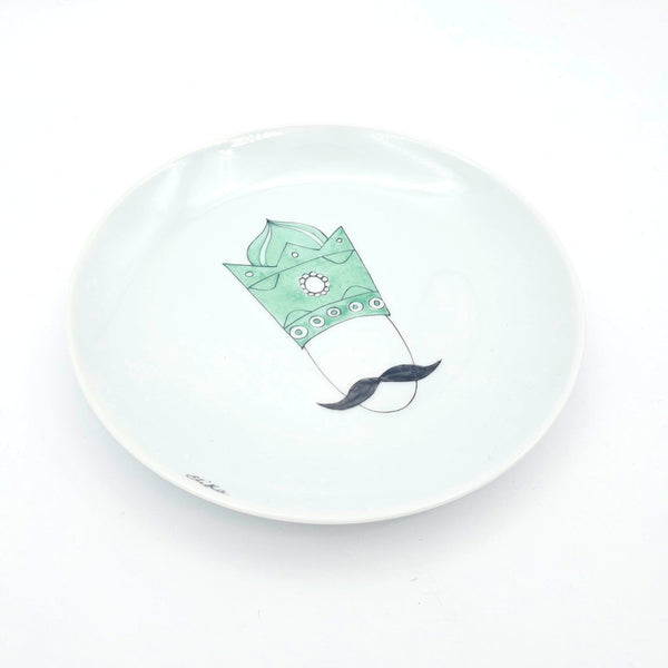 Hand Painted Persian Hats Appetizer plates