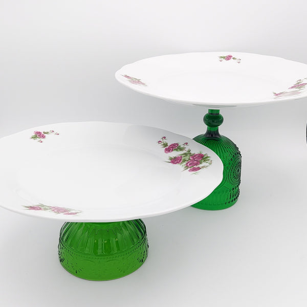 Golesorkhi Dish with green Glass Stand