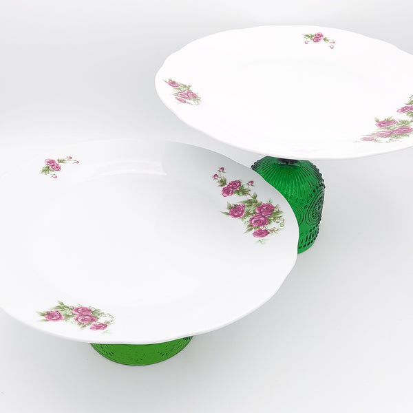 Golesorkhi Dish with green Glass Stand