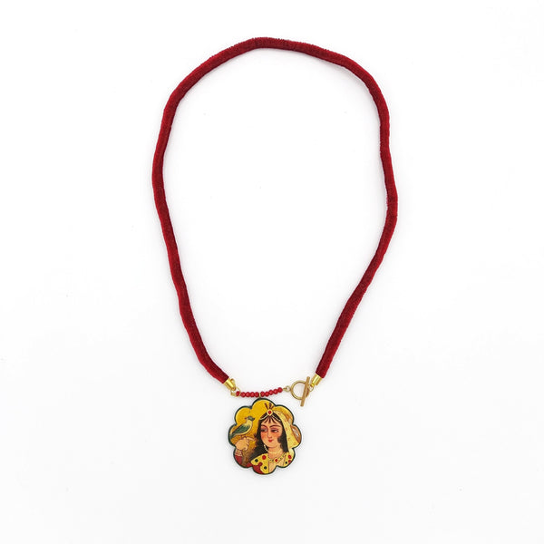 Anahita Hand Painted Paper Mache Necklace