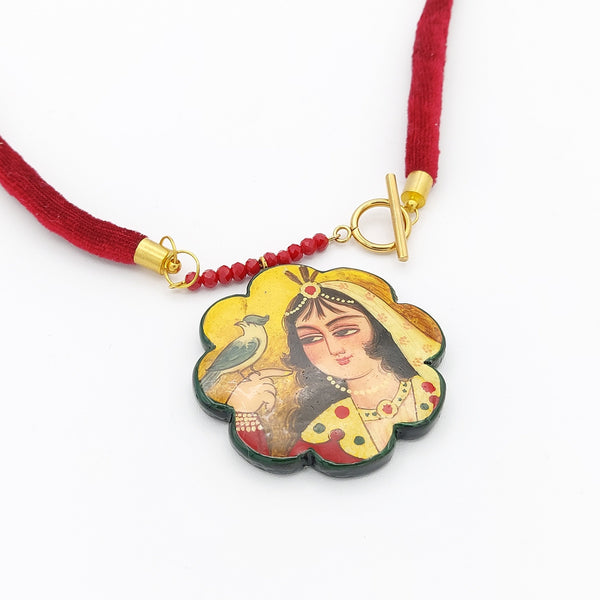 Anahita Hand Painted Paper Mache Necklace