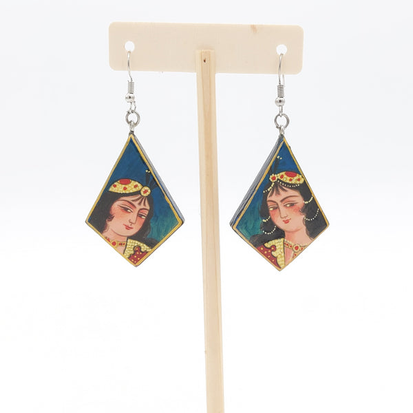 Hand Painted Khatoun Paper Mache Earrings