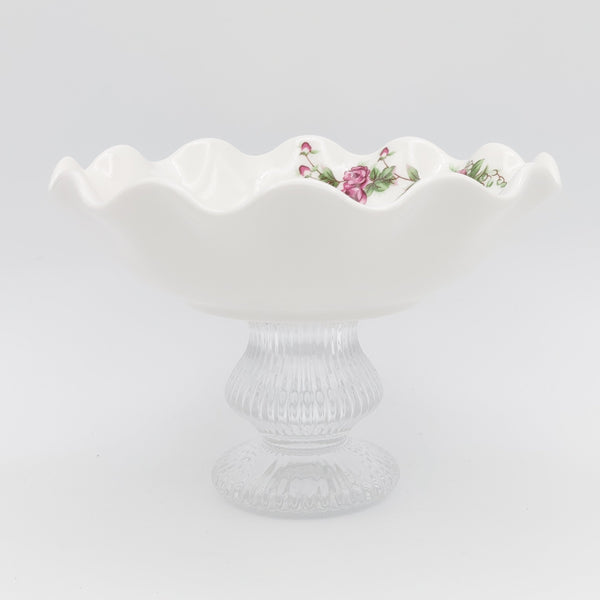 Waved Small Golesorkhi Bowl With Glass Stand