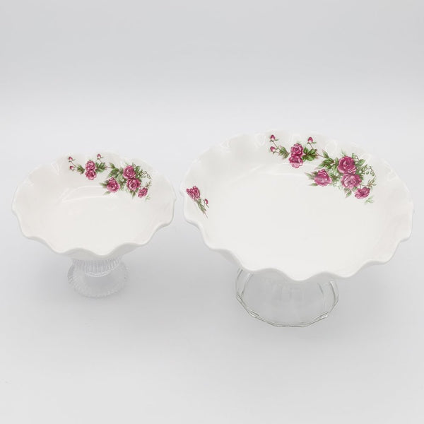 Wavy Medium Golesorkhi Bowl With Glass Stand