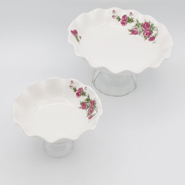 Waved Small Golesorkhi Bowl With Glass Stand