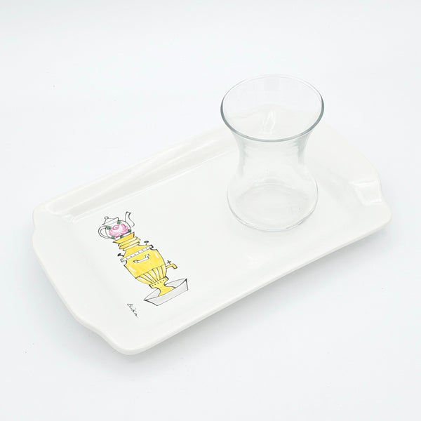 Samavar Tray with Persian Tea Cup