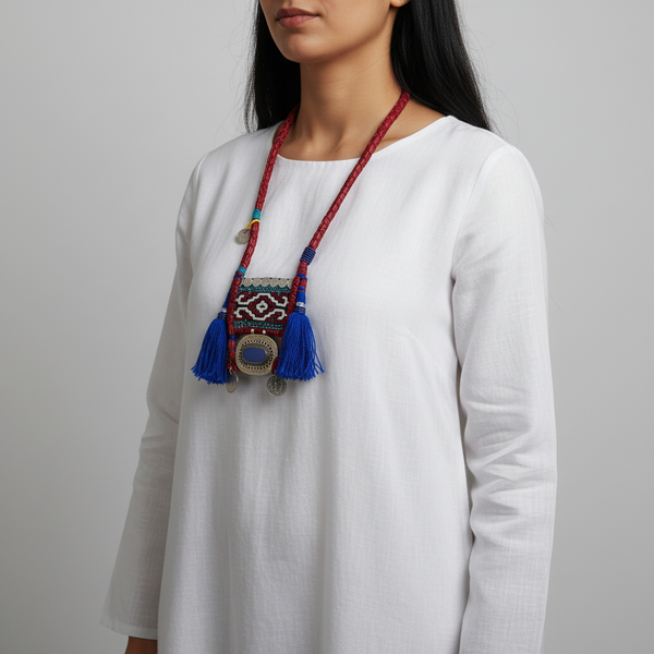 Parinaz Handmade Vintage Woven Necklace