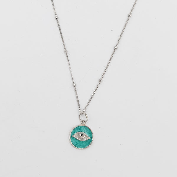 Eye Silver Necklace