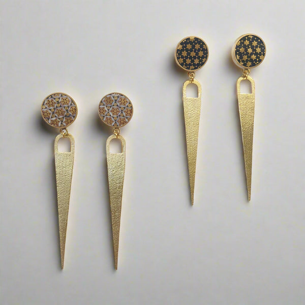 Septum-Khatam Brass Earring with gold finish