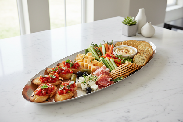 Large Oval Copper Serving Tray