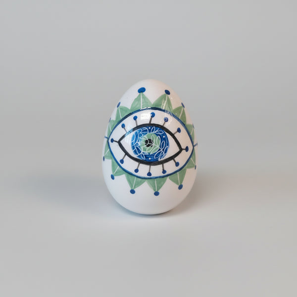 Ceramic Evil Eye Decorative Egg