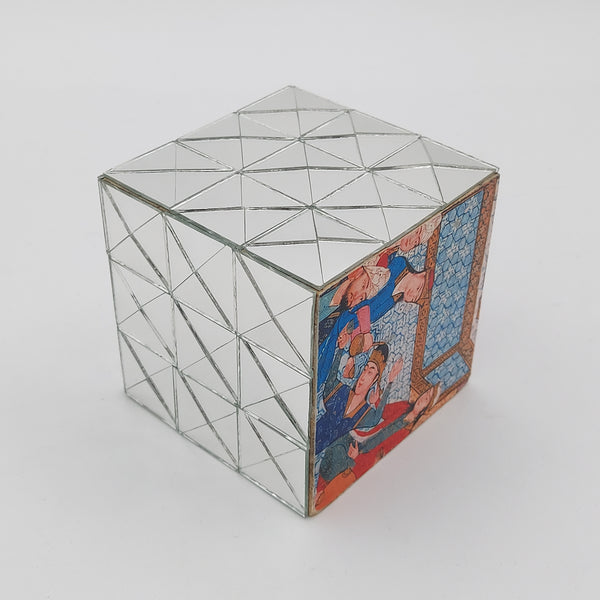 Hand Cut Mirror Cube Decorative Object