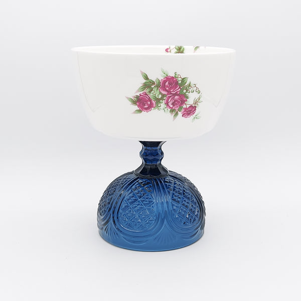 Golesorkhi Deep Bowl With Blue Glass Stand