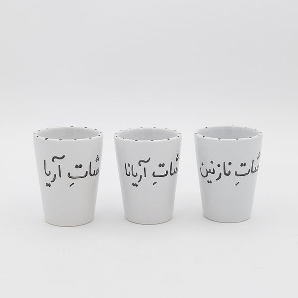 Personalized Hand Painted Ceramic Shots
