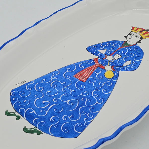 Hand-Painted Qajar Style Dish