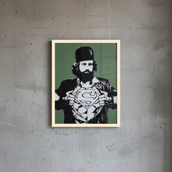 Super Mirza Screen Printing on Canvas Wall Art