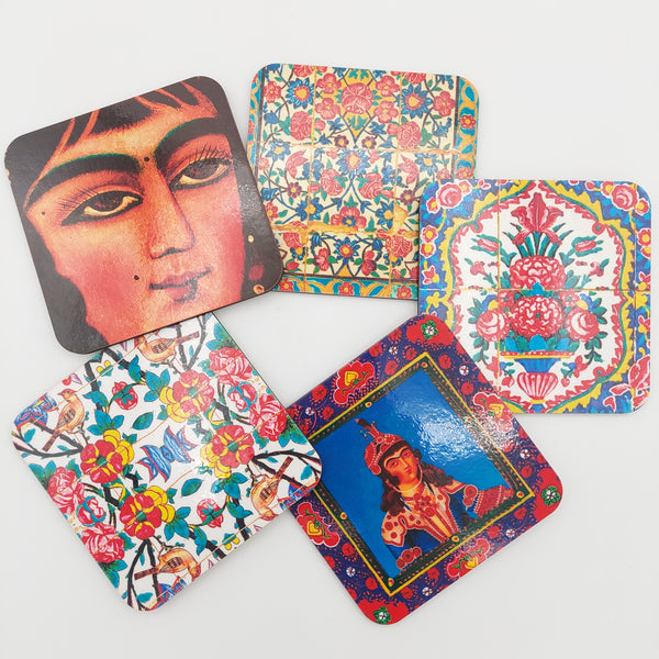 Persian Motifs Square Coasters