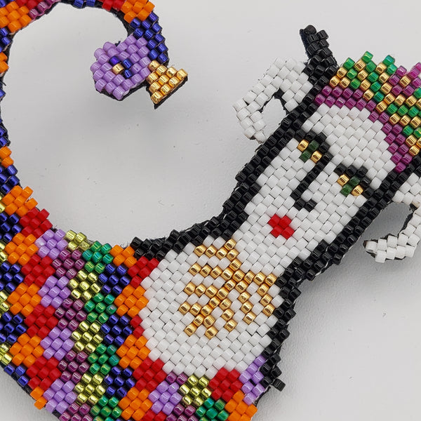 Shahmaran Hand-Beaded Brooch