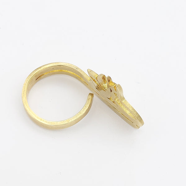 Jani o Deli Calligraphy Brass Ring