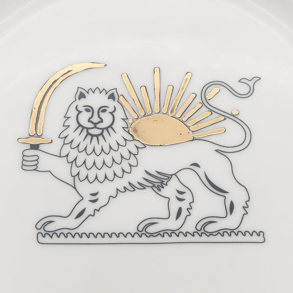Hand Painted ShiroKhorshid Ornate Plate with Gold Touches