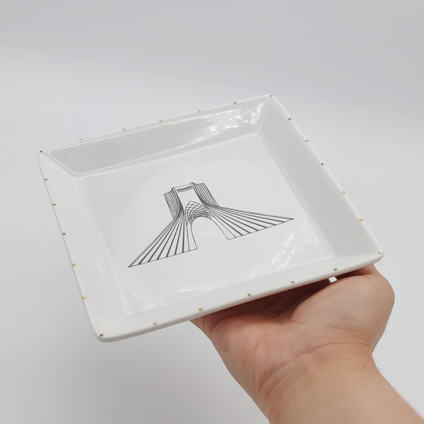 Shahyad Tower Jewelry Dish with Gold Touches