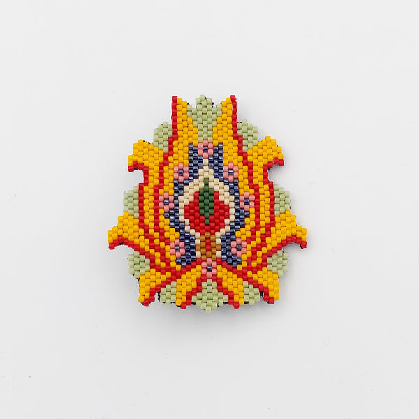 Niloufar Hand-Beaded Brooch