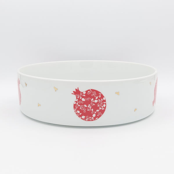 Pomegranate Bowl with Gold Touches