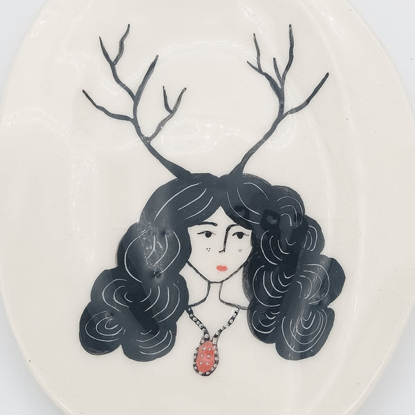 Hand-Painted "Moo Ferferi" Decorative Plate
