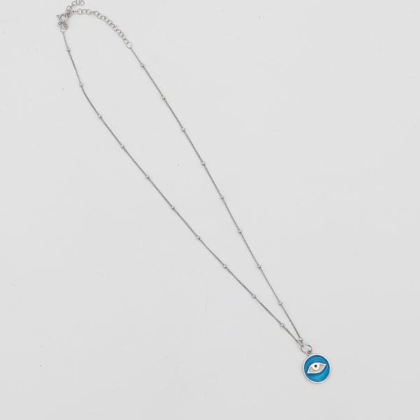 Eye Silver Necklace