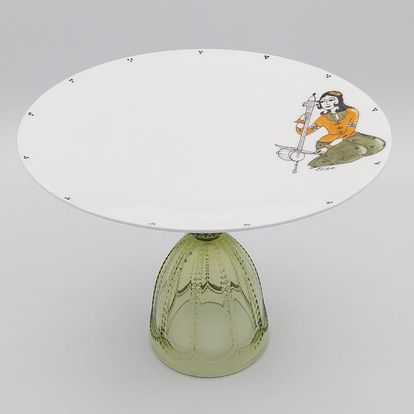Hand Painted Kamancheh Khatoon Serving Plate