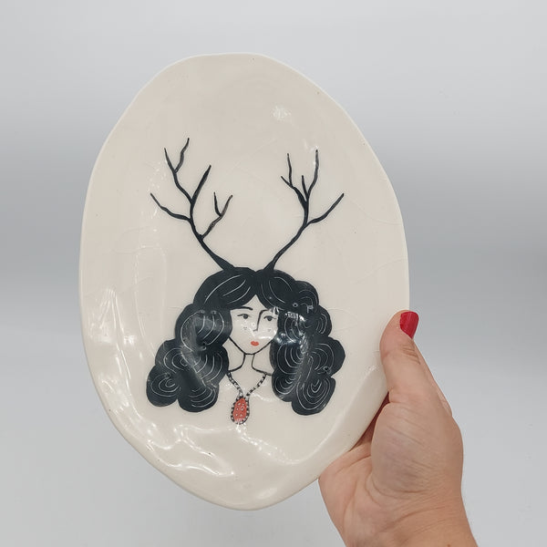 Hand-Painted "Moo Ferferi" Decorative Plate