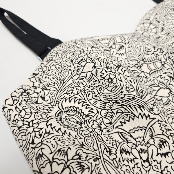 White Qalamkari Crop Top