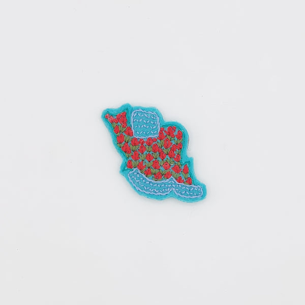 Land of Tulips Embroidered Brooch