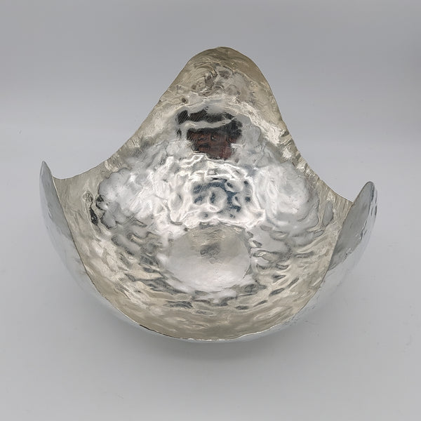 Large Waterfall Wavy Rim Copper Bowl
