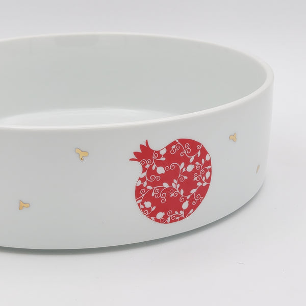 Pomegranate Bowl with Gold Touches