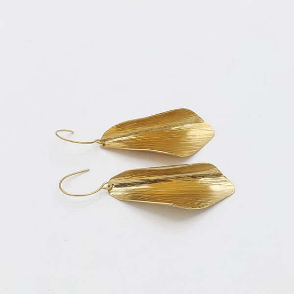Brass Soft Fold Earrings