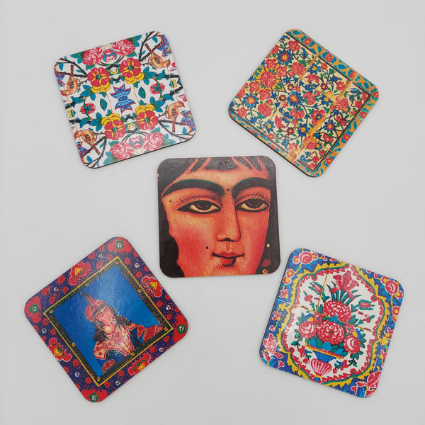 Persian Motifs Square Coasters