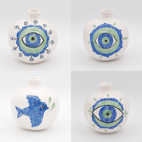 Evil Eye Decorative Ceramic Pomegranate