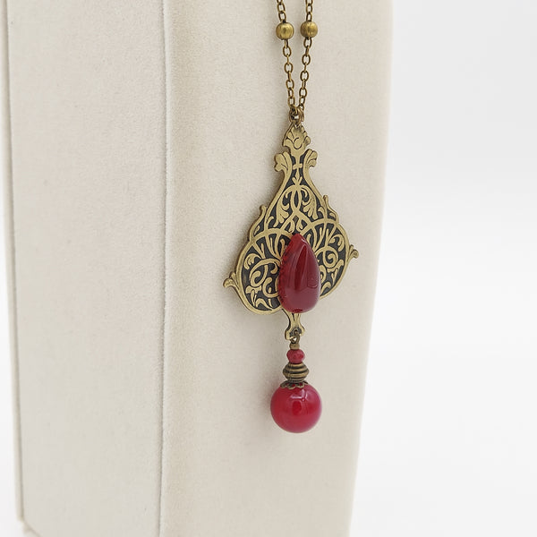 Toranj Brass Long Necklace