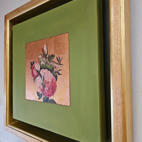 Garden Roses– Hand-painted Acrylic on Canvas