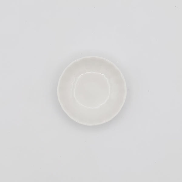 Small Low White Flower Bowl